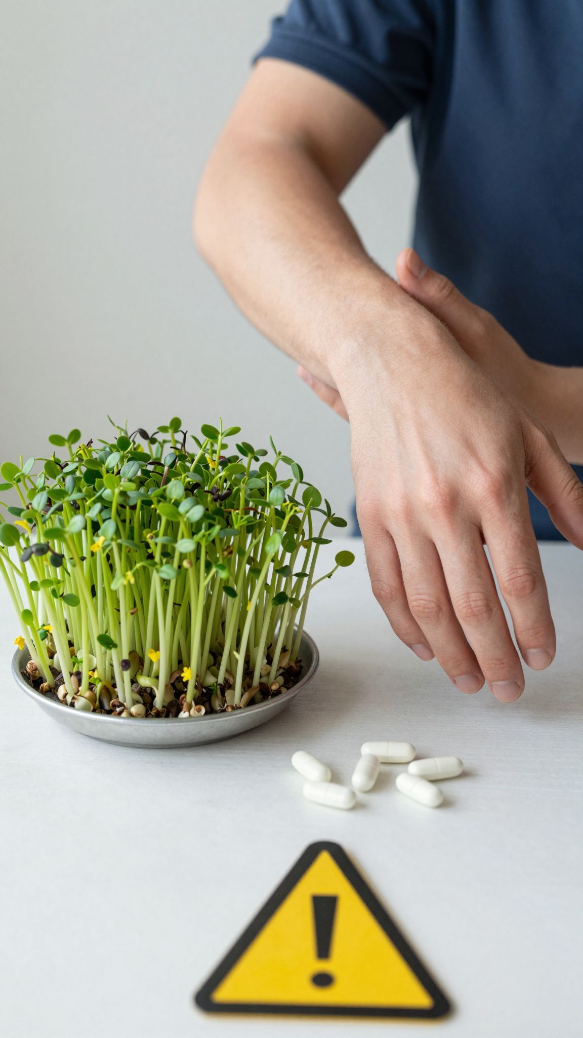 Allergiások és vérhígítót szedők kerüljék a repccsíra fogyasztását.