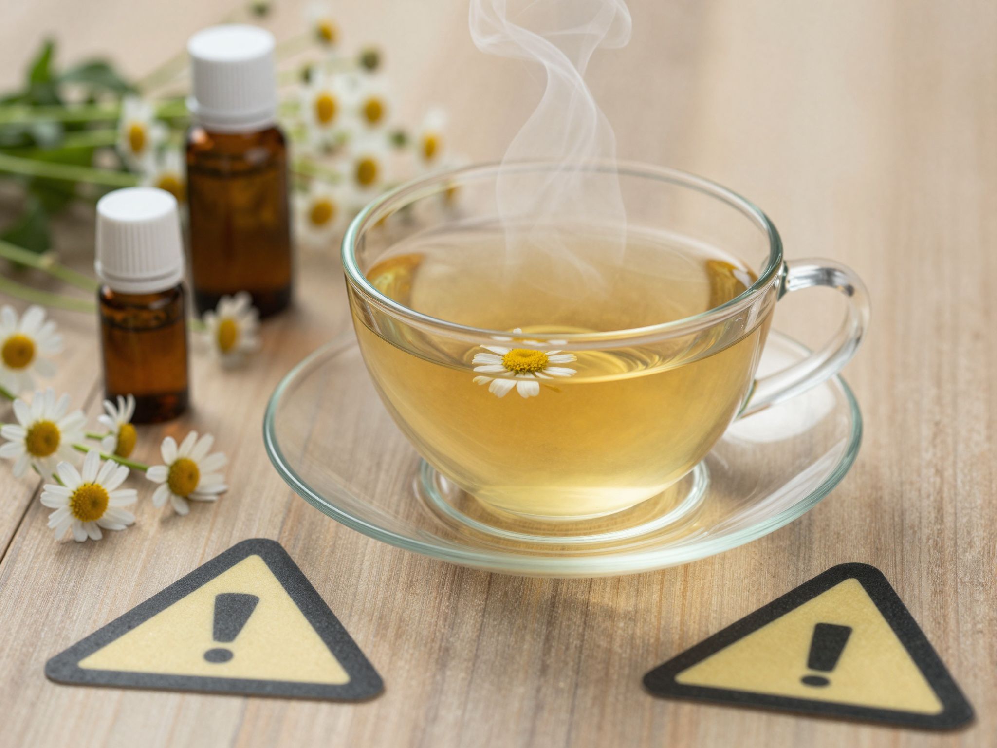 A kamilla allergiás reakciókat és bőrirritációt válthat ki érzékenyeknél.