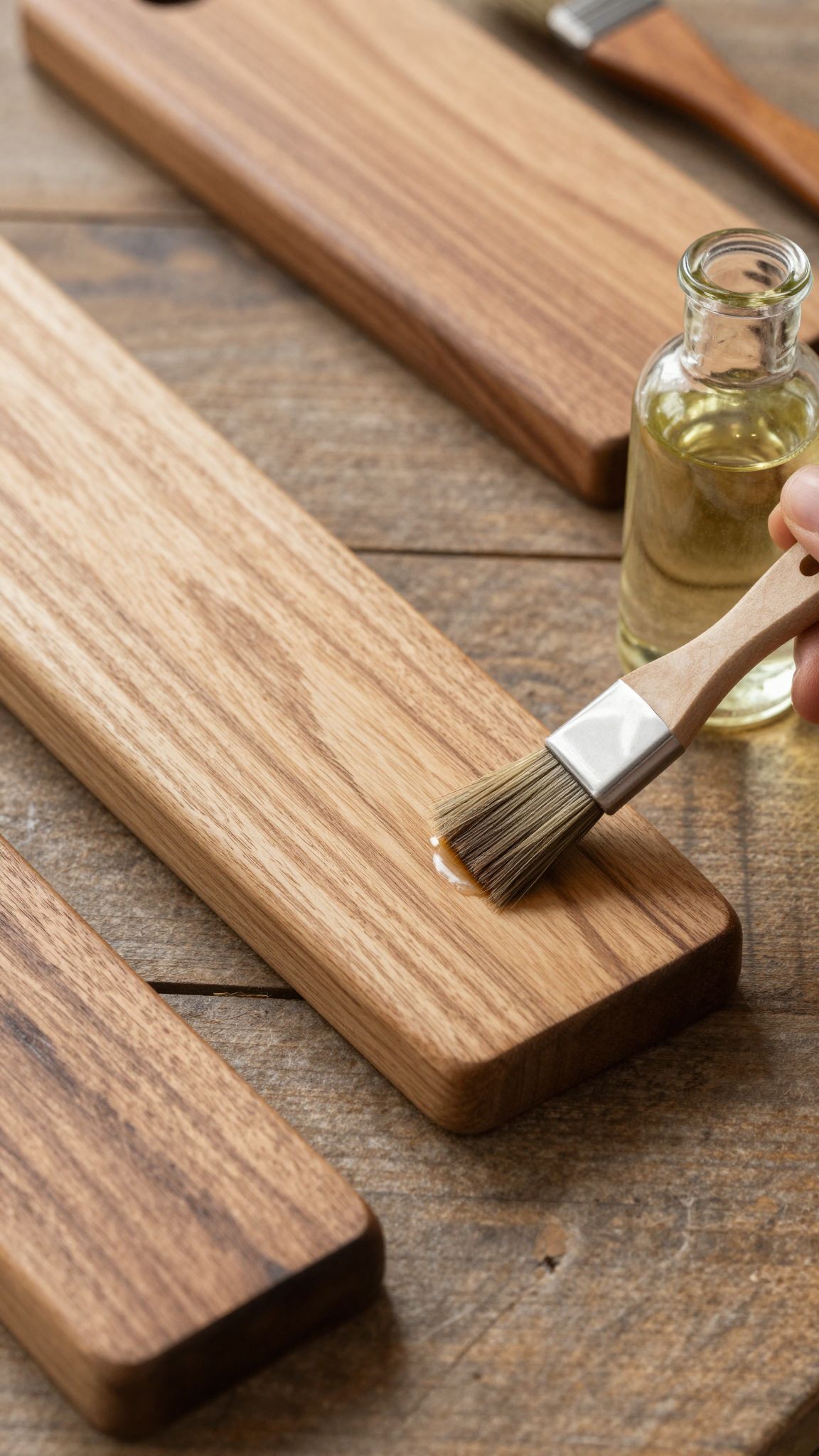 Lenolajjal tölgy, dió és fenyőfa felületek hatékonyan kezelhetők.