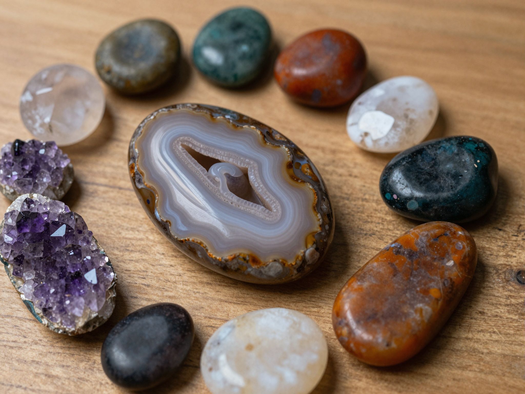 Az achát kiegyensúlyozza a lelket, egyedi rezgésekkel.