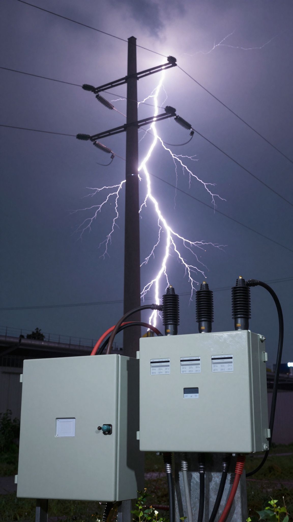 A villám közvetlenül és indukáltan is túlfeszültséget okozhat.