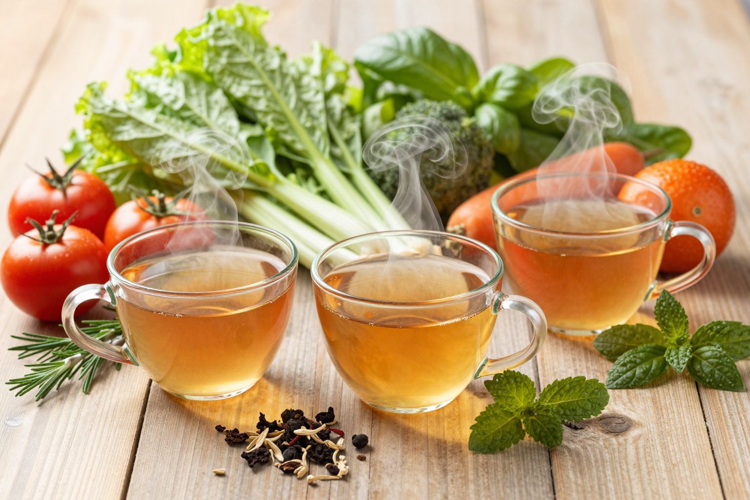 A zöldségteák gazdag antioxidánsokban, erősítik az immunrendszert.