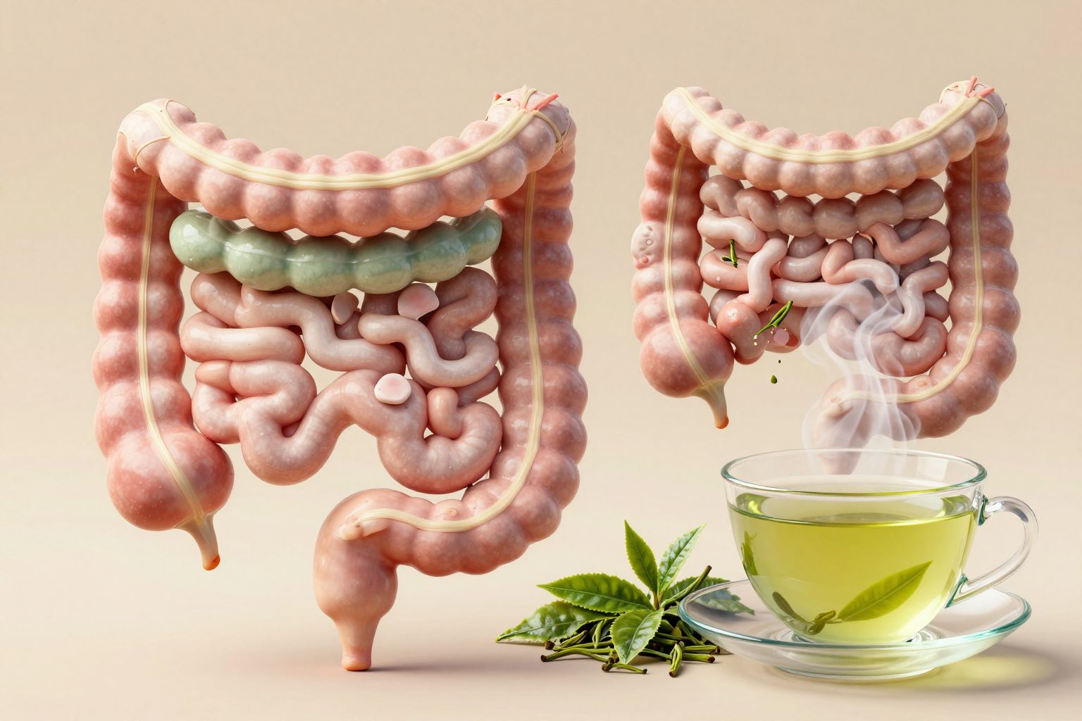 A zöld tea antioxidánsai segítik a bélflóra egyensúlyát helyreállítani.