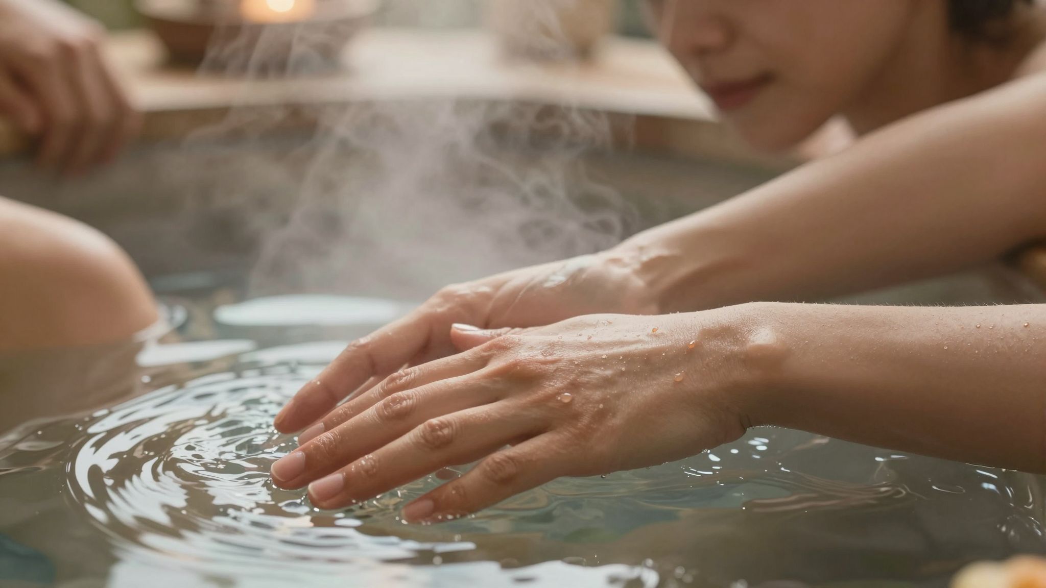 A forró víz fokozza a vérkeringést és csökkenti az izomfeszültséget.