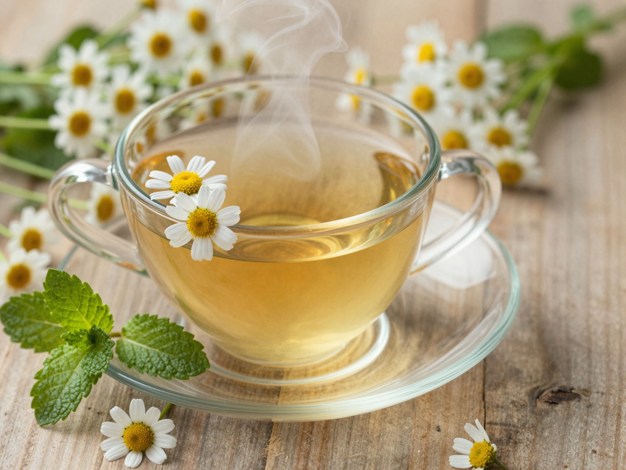 A kamillatea gyulladáscsökkentő hatása csillapítja a fájdalmat belül és kívül.