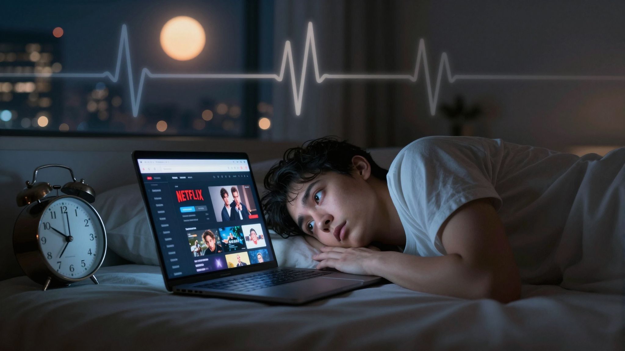 A késő esti Netflix-nézés jelentősen késlelteti az alvásidőt.