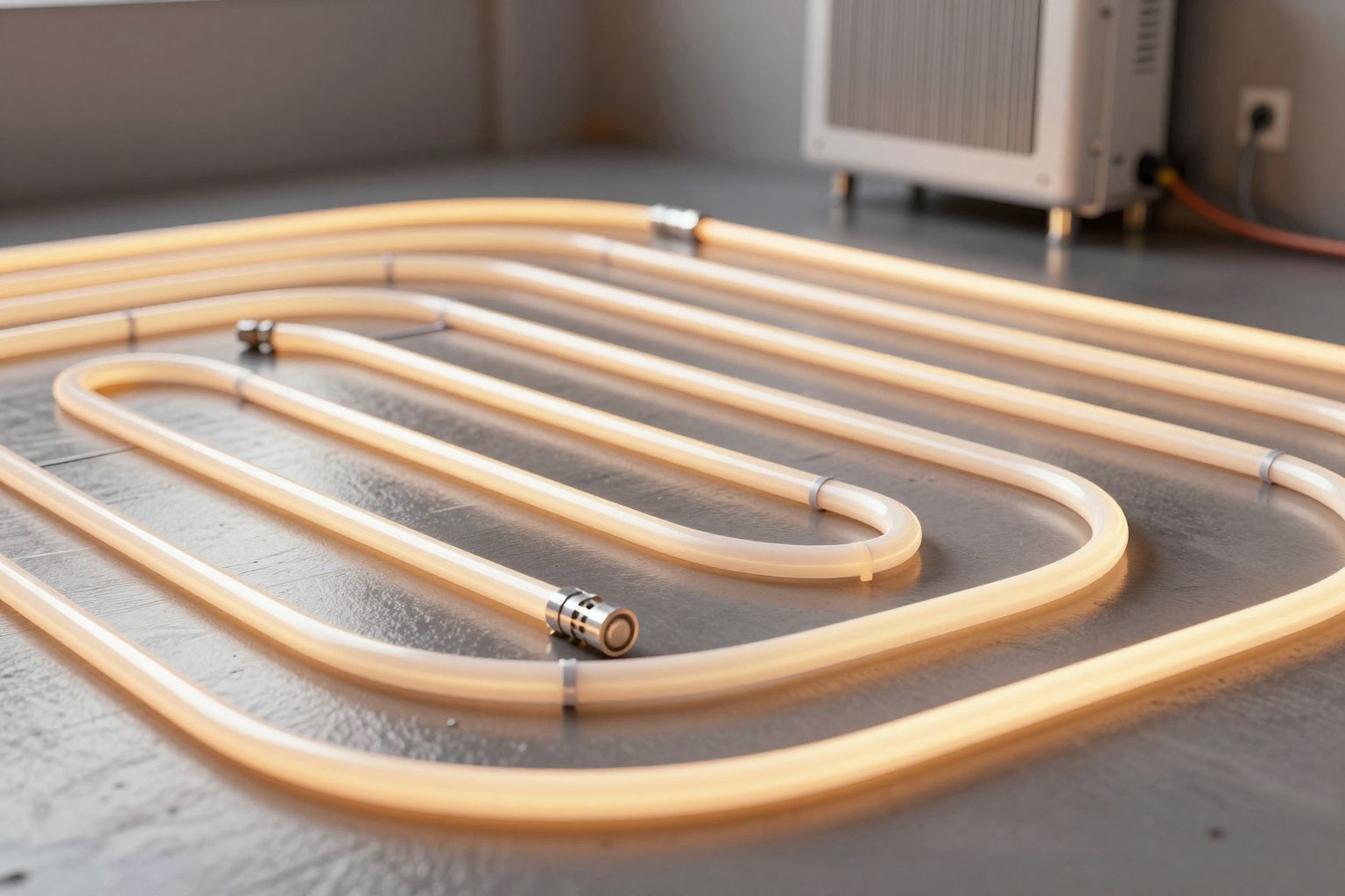 A padlófűtés hőcserélők csökkentik az energiafogyasztást jelentősen.