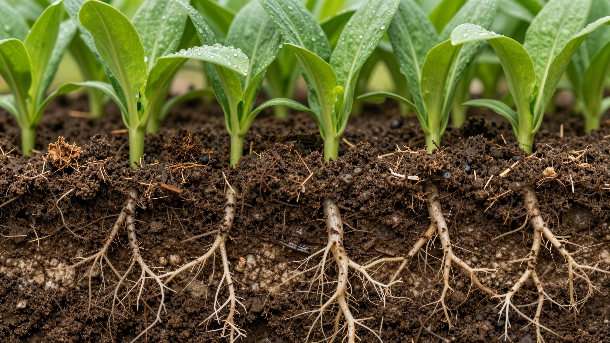 A talajszerkezet javítása növeli a vízvisszatartó képességet.