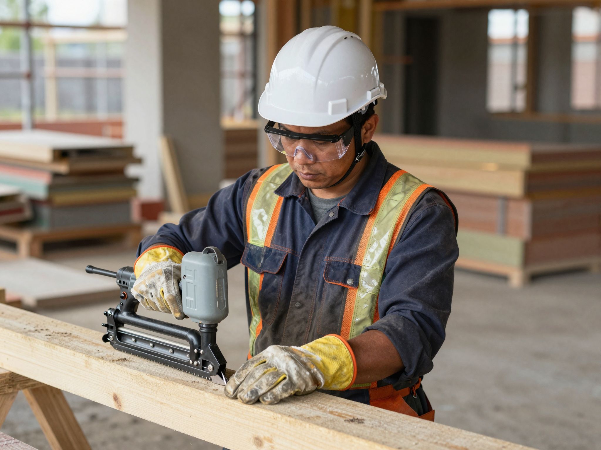 Mindig viselj védőszemüveget szögbelövő használatakor.