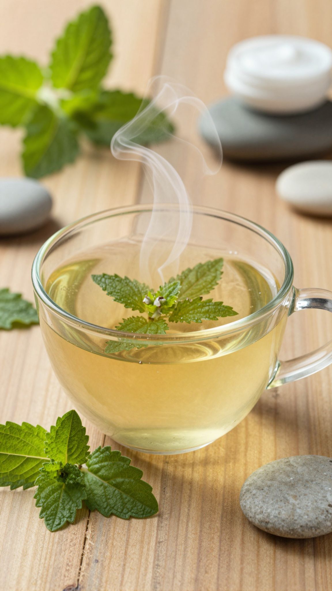 A citromfű tea gyulladáscsökkentő hatása javítja a bőr állapotát.