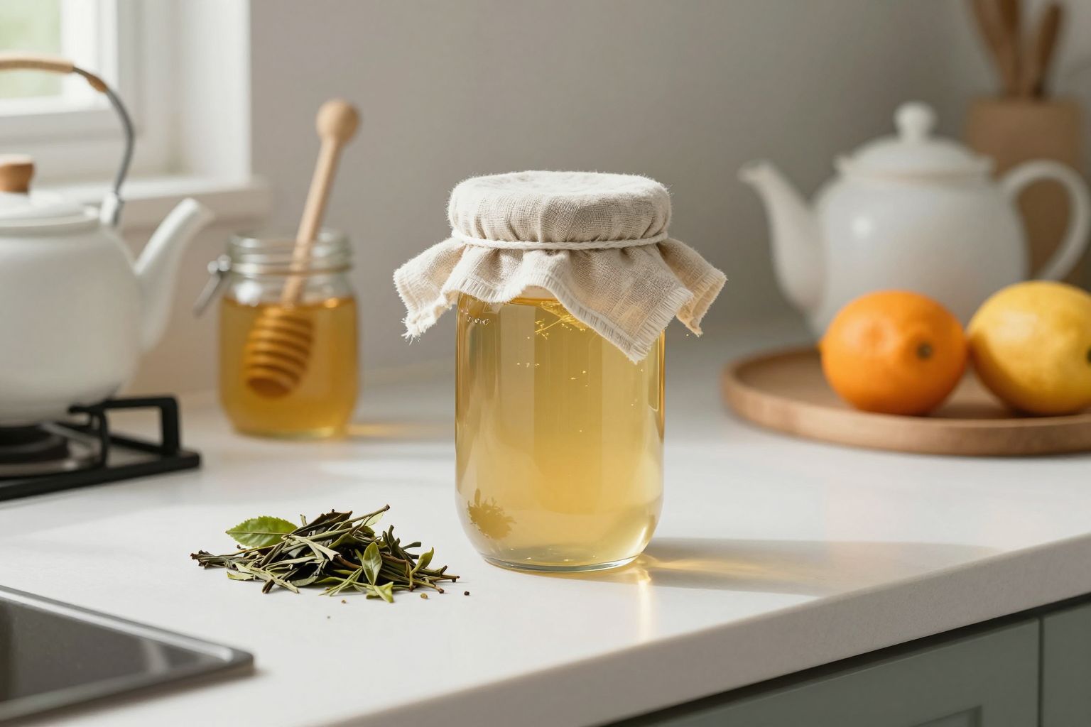 A kombucha házi készítése probiotikumokat és enzimeket biztosít.