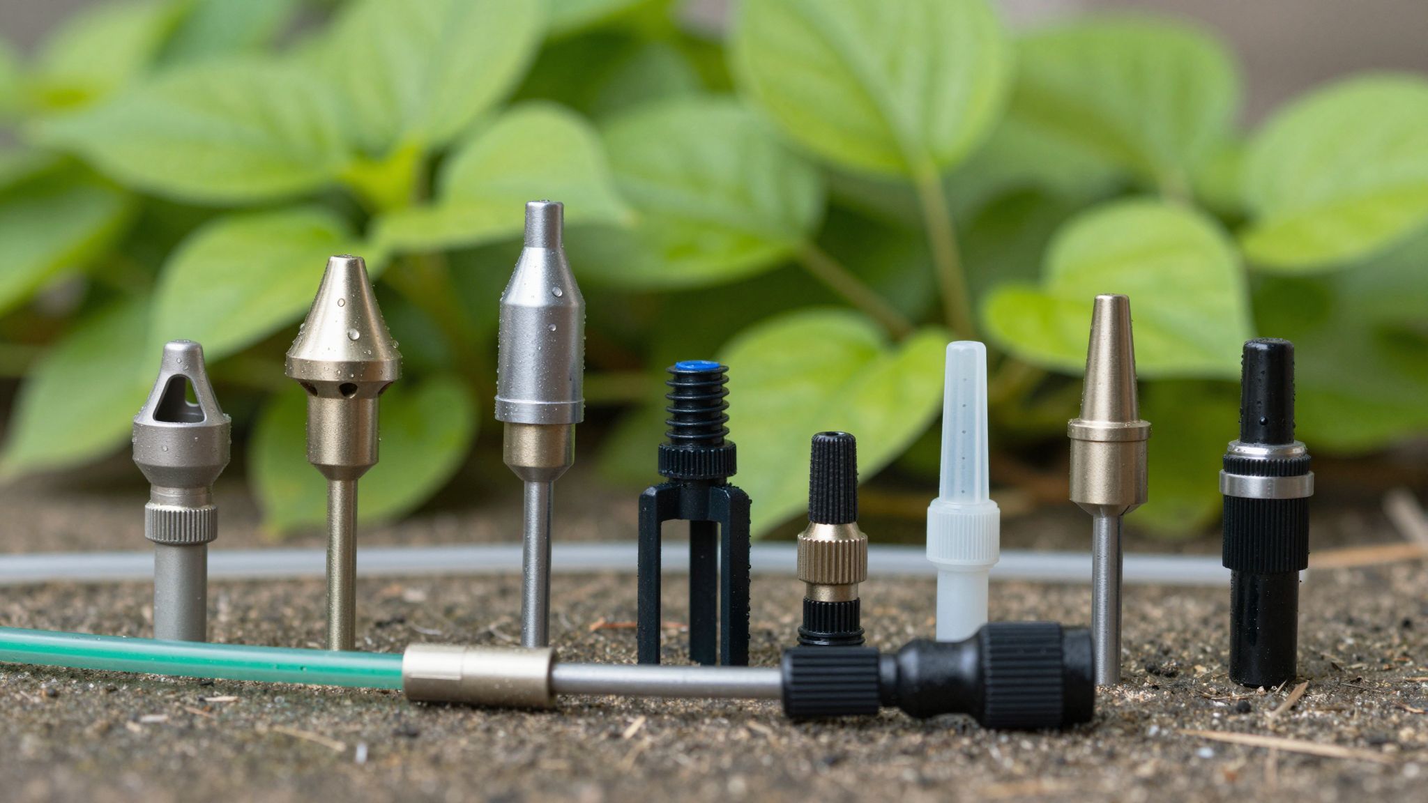 A csepptöltő elemek optimalizálják a vízadagolást növényenként.
