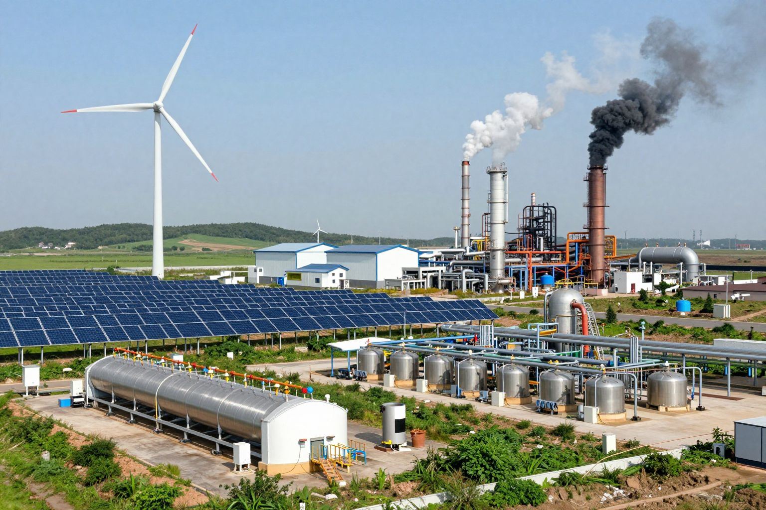 A zöld hidrogén előállítása minimalizálja a környezetszennyezést.