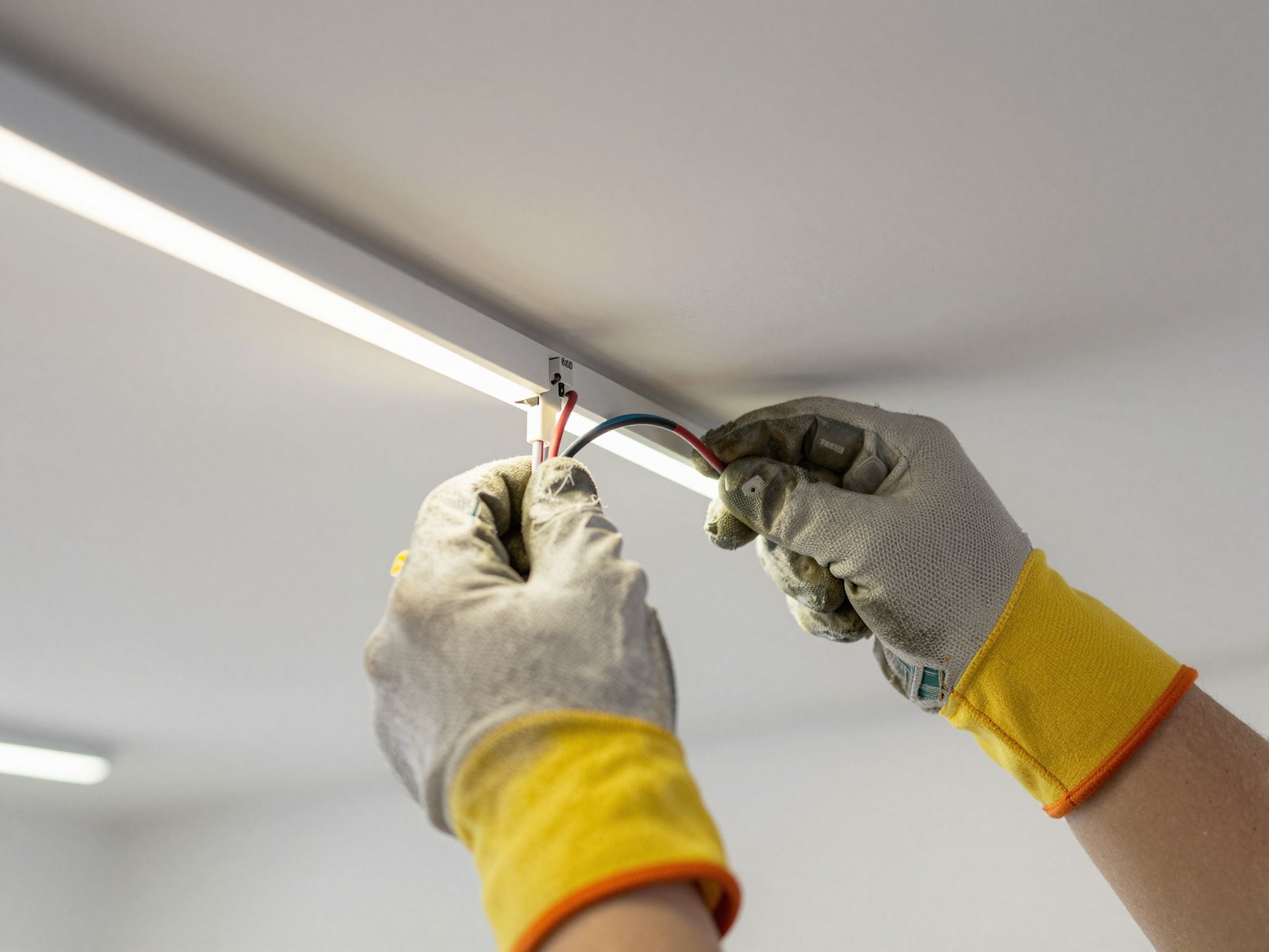 A LED szalag telepítésénél ügyelj a megfelelő feszültségre és szigetelésre.