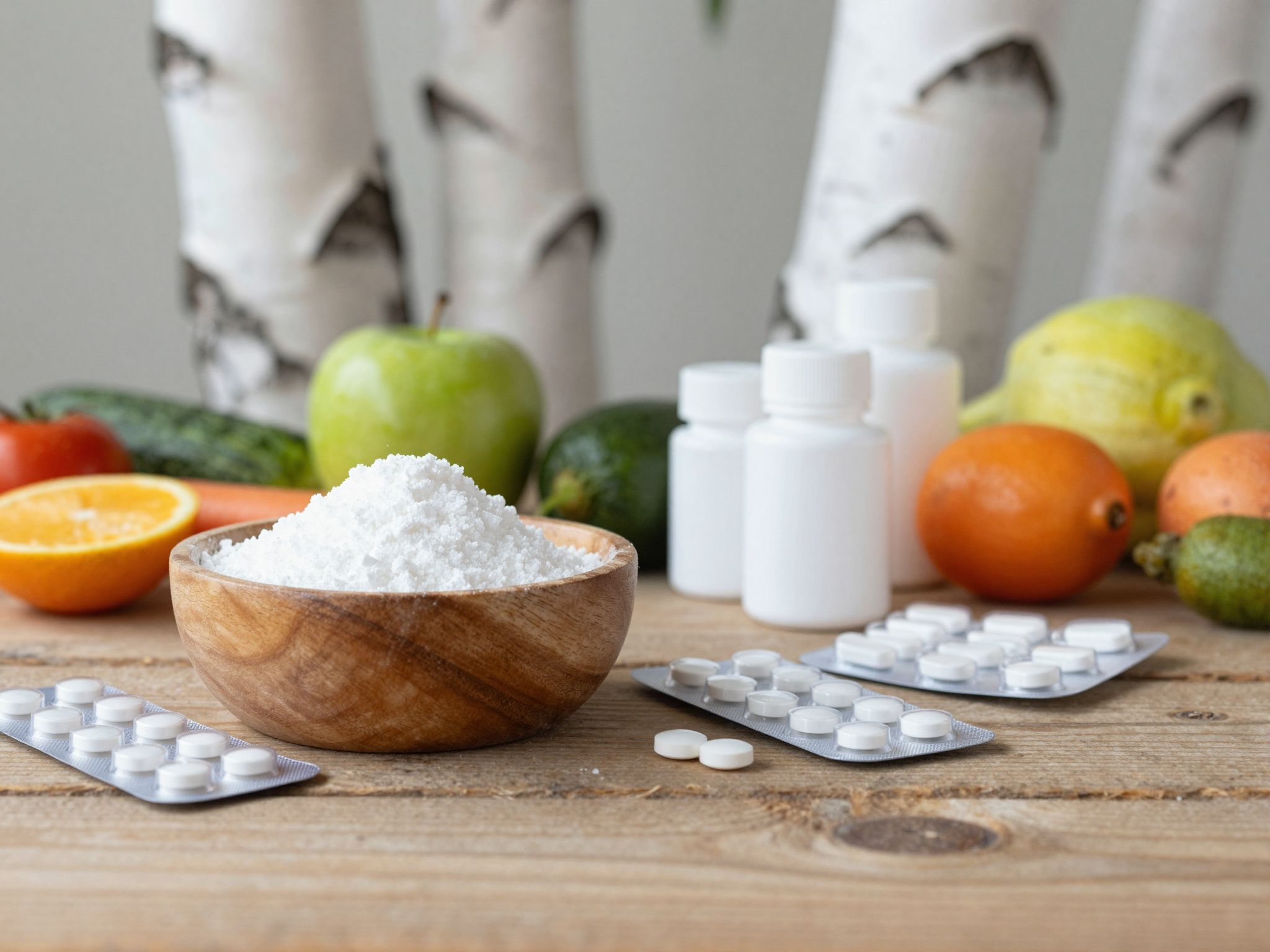 A xilit gyakori édesítőszer élelmiszerekben és gyógyszerekben.